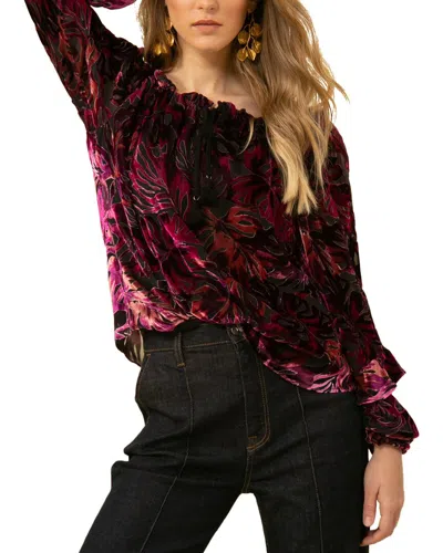 Hale Bob Off-the-shoulder Silk-blend Top