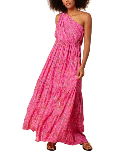 Hale Bob One Shoulder Maxi Dress In Pink