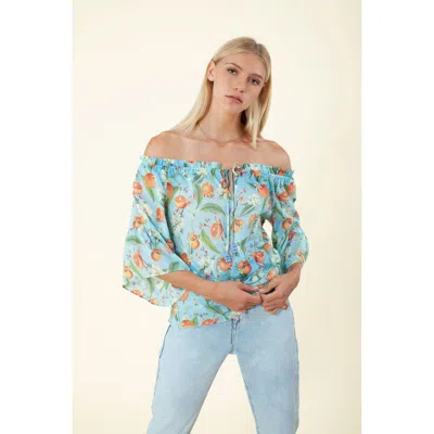 Hale Bob Orchid Top In Blue