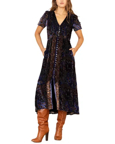 Hale Bob Paisleigh Short Sleeve Midi Dress In Multi