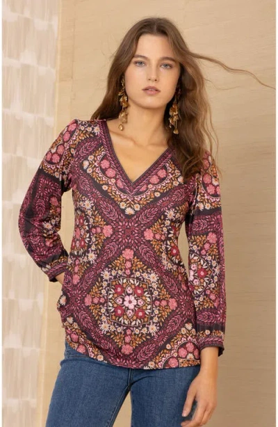 Hale Bob Paloma Jersey Top In Multi