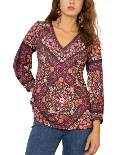 Hale Bob Paloma Long Sleeve Blouse In Multi