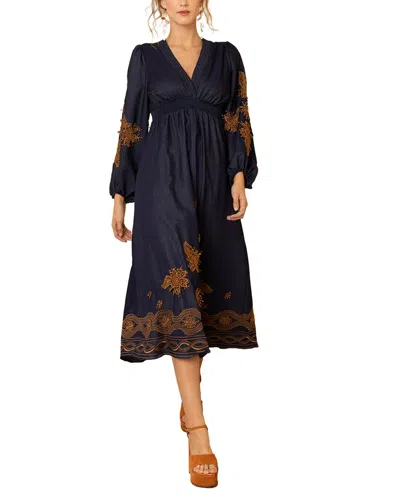 Hale Bob Paulina Midi Dress In Blue