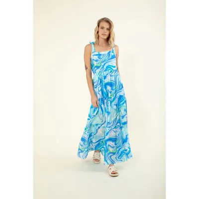 Hale Bob Peri Maxi Dress In Blue
