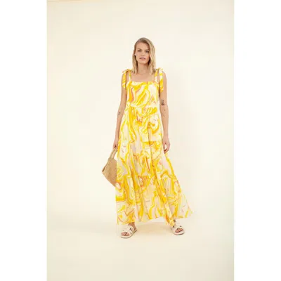 Hale Bob Peri Maxi Dress In Yellow
