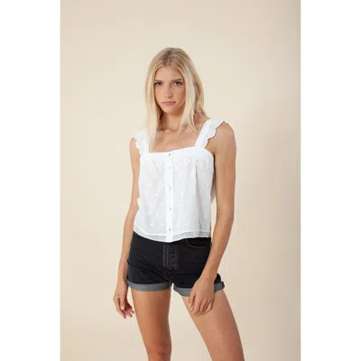 Hale Bob Petal Solid Top In White