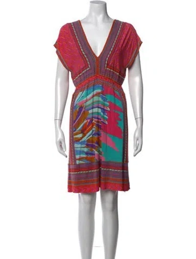 Pre-owned Hale Bob Printed Mini Dress In Multi