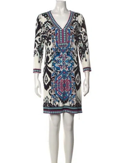 Pre-owned Hale Bob Printed Mini Dress In Multicolor