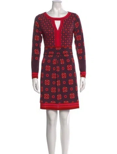 Pre-owned Hale Bob Printed Mini Dress In Pink