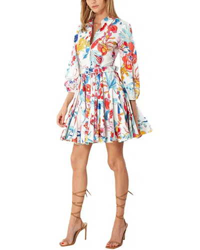 Hale Bob Printed Mini Dress In White