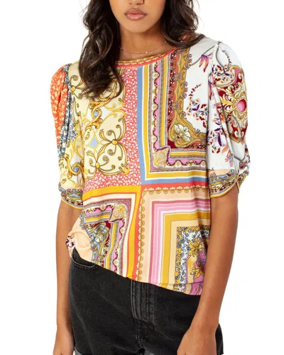 Hale Bob Printed Top In Orange