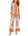 Hale Bob Ramona Silk Button Down Top In Multi