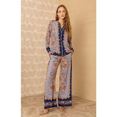 Hale Bob Ramona Silk Top In Multi