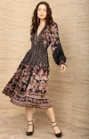 Hale Bob Raquel Charmeuse Dress In Black