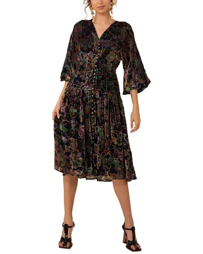 Hale Bob Raven Silk-blend Maxi Dress
