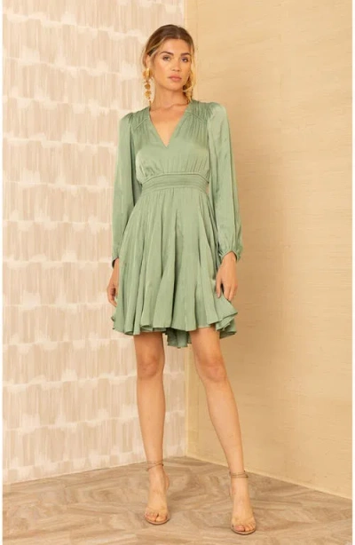 Hale Bob Rebekah Charmeuse Dress In Green