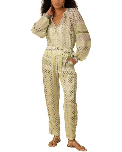 Hale Bob Rhea Silk-blend Pant In Green