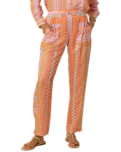 Hale Bob Rhea Silk-blend Pant In Ora-orange