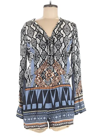 Pre-owned Hale Bob Romper In Blue