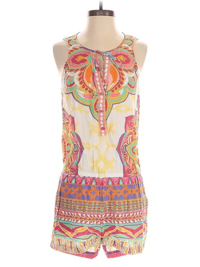 Pre-owned Hale Bob Romper In Orange