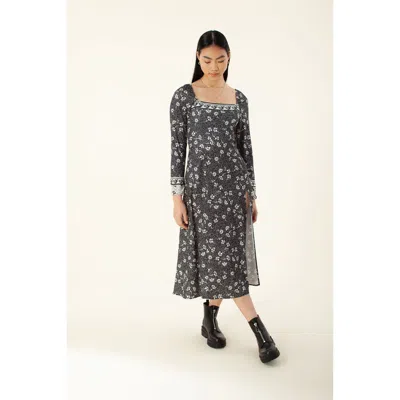 Hale Bob Rosario Midi Dress In Gray