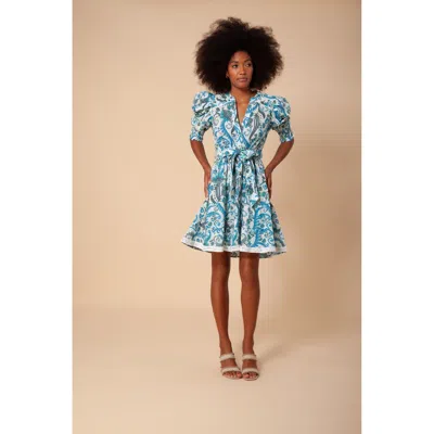 Hale Bob Roxie Dress In Blue
