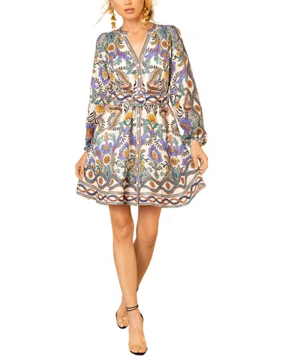 Hale Bob Ryann Linen Mini Dress In Multi