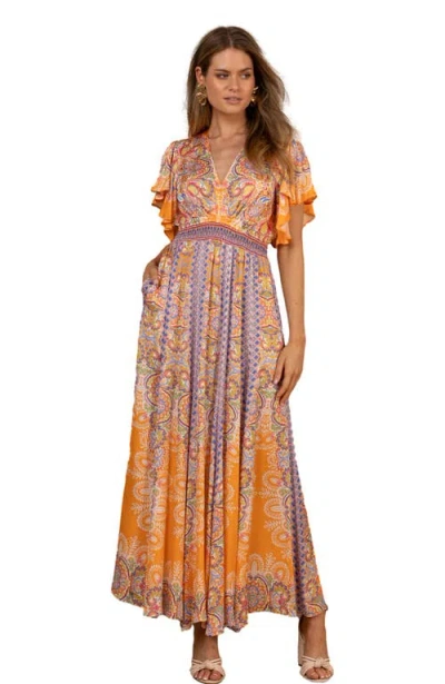 Hale Bob Sandra Charmeuse Dress In Animal Print