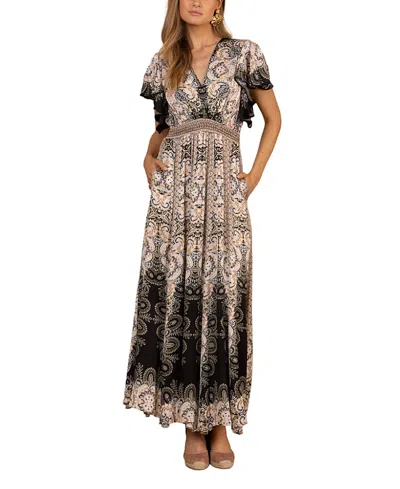 Hale Bob Sandra Charmeuse Dress In Multi