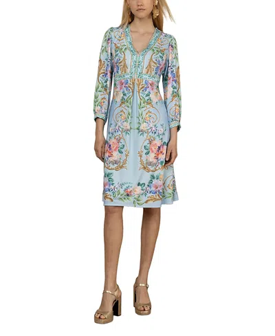 Hale Bob Sariah Jersey Midi Dress In Blue