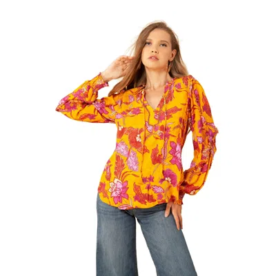 Hale Bob Savanna Top *beaded* In Orange