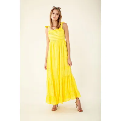 Hale Bob Sayen Solid Maxi Dress In Yellow
