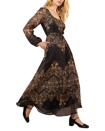 Hale Bob Scoop Neck Maxi Dress In Black