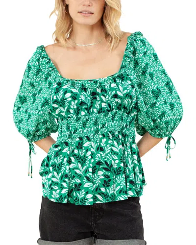 Hale Bob Scoop Neck Top In Green