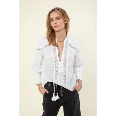 Hale Bob Selena Solid Top In White