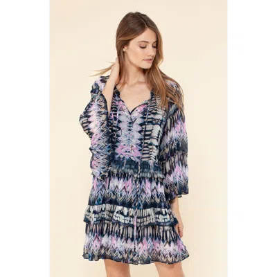 Hale Bob Selina Tiered Ruffle Dress In Multi