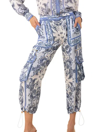 Hale Bob Silk-blend Blaire Pant In Blue