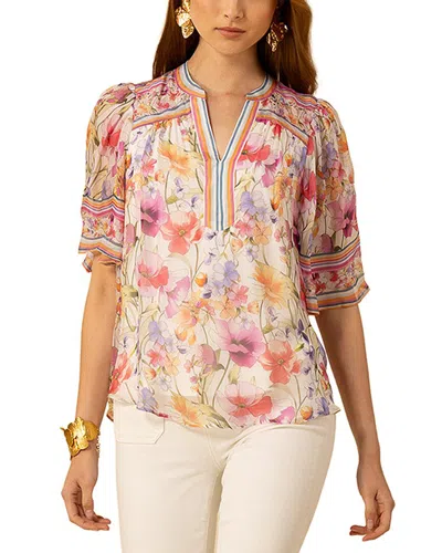 Hale Bob Silk-blend Briana Blouse In Black