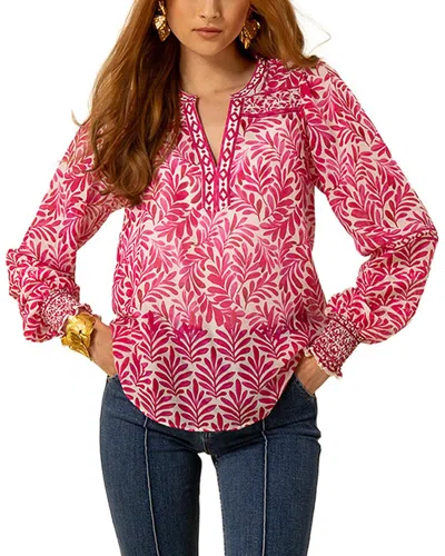 Hale Bob Silk-blend Cheyenne Blouse In Pink