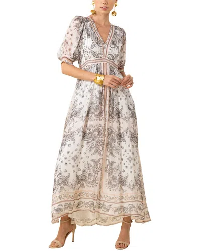 Hale Bob Silk-blend Lilian Midi Dress In Multi