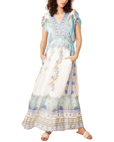 Hale Bob Silk-blend Maxi Dress In White