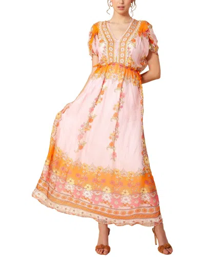 Hale Bob Silk-blend Maxi Dress In Pink
