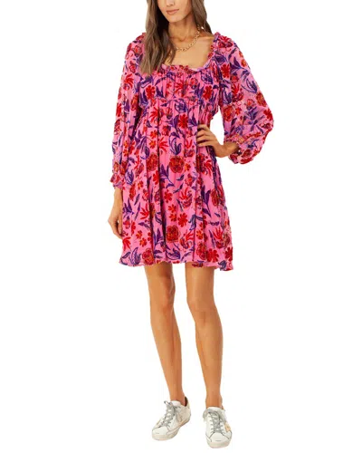Hale Bob Silk-blend Dress In Pink