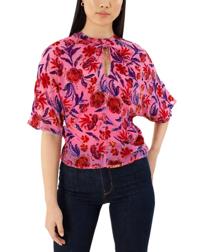 Hale Bob Silk-blend Top In Pink