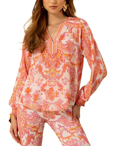 Hale Bob Silk Chaya Blouse In Multi