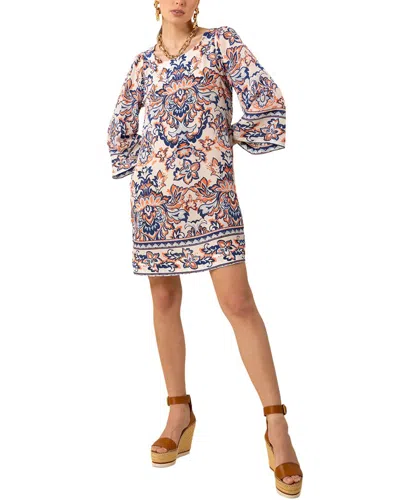 Hale Bob Silk Flora Midi Dress In Multi