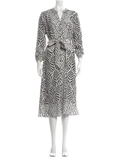 Pre-owned Hale Bob Silk Midi Length Dress In Multi