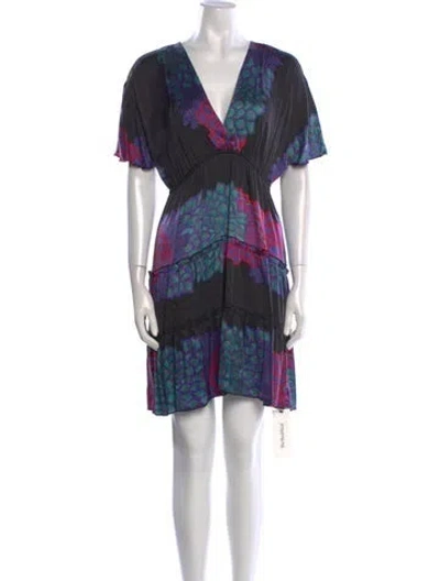 Pre-owned Hale Bob Silk Mini Dress In Multi
