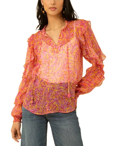 Hale Bob Silk Top In Pink