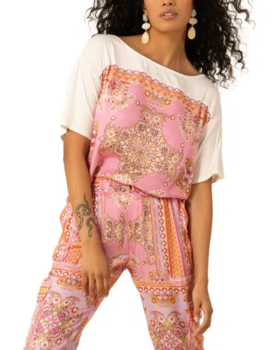 Hale Bob Silk-blend Analia Knit In Pink